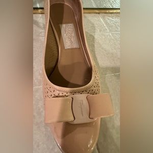 Pink Ferragamo Ballet shoes. Size 8. Like New.